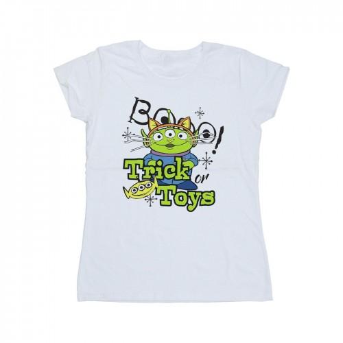 Toy Story Женская/Дамская хлопковая футболка на Хэллоуин «Сладость или гадость пришельцы»