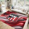 Athletic Bilbao Football Design Crystal Velvet Carpet Cozy Non?Slip Printed Rug For Bedroom Living Room Entrance