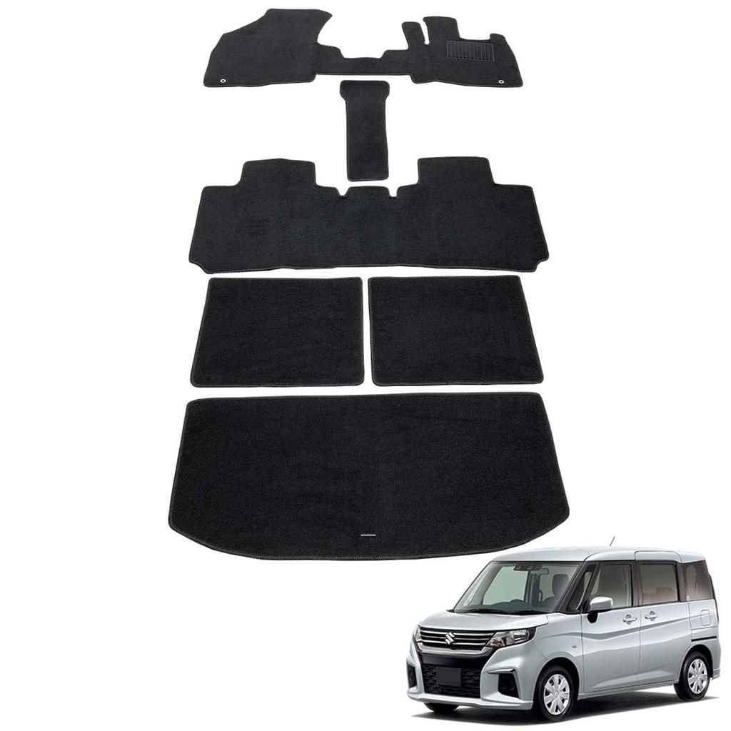 Fenice Автомобильный коврик, напольный коврик, набор ковриков для багажа, отечественное производство, Solio Solio Bandit MA27S, черная форма, устойчивая к скольжению, автомобильный коврик, запчасти, специальные (Сузуки