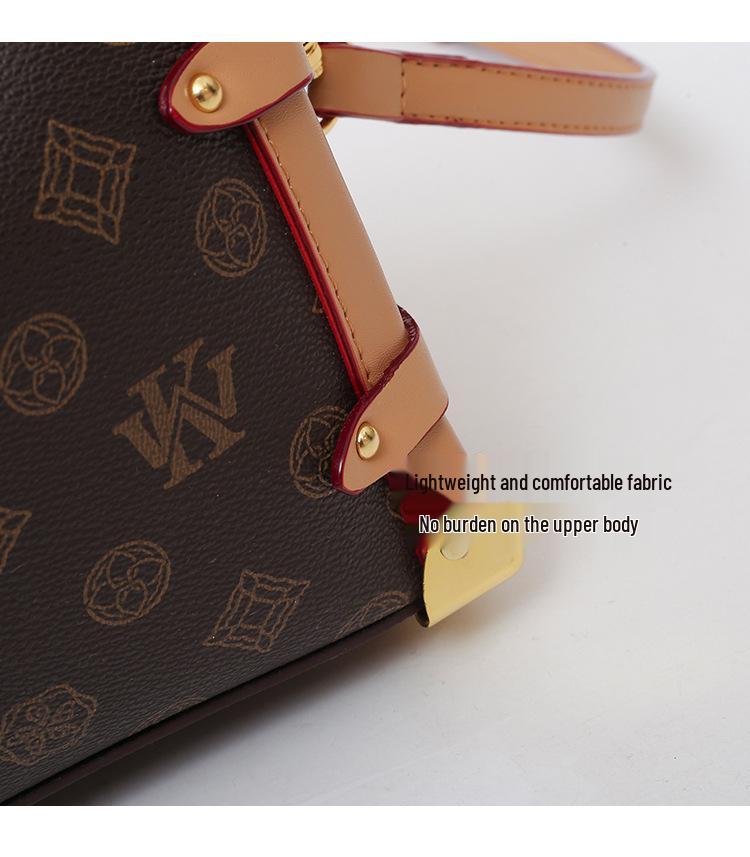 European & American Retro Monogram Crossbody Pillow Bag - Versatile Handbag for Women