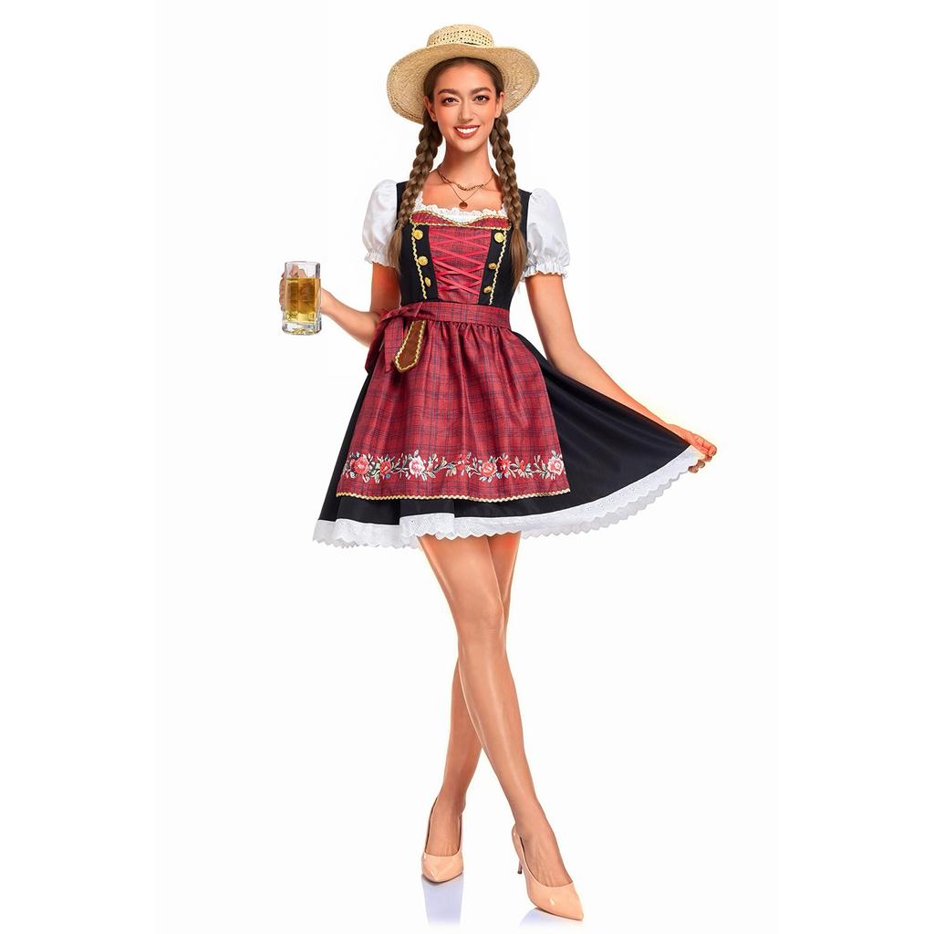 Cosplay Carnival German Beer Festival Costume Pastoral Farm Bavaria Munich Dirndl Maid Dress