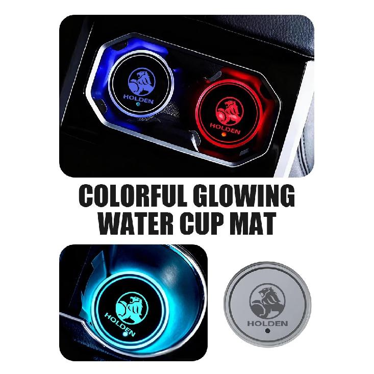 Car Water Cup Drinks Holder Coaster Luminous Mat Accessories For Holden Colorado Captiva Commodor VY VZ HSV Astra VT VX VU