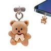 Милый мультяшный медведь Заглушка Type-C для зарядного порта Защита от пыли Заглушка Type-C Защита порта мобильного телефона Заглушка от пыли Шармы-подвески