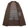 1 Wool Double-sided Woolen Coat Men's Autumn and Winter New Double-breasted Down Take-off Liner Woolen Coat Coat
