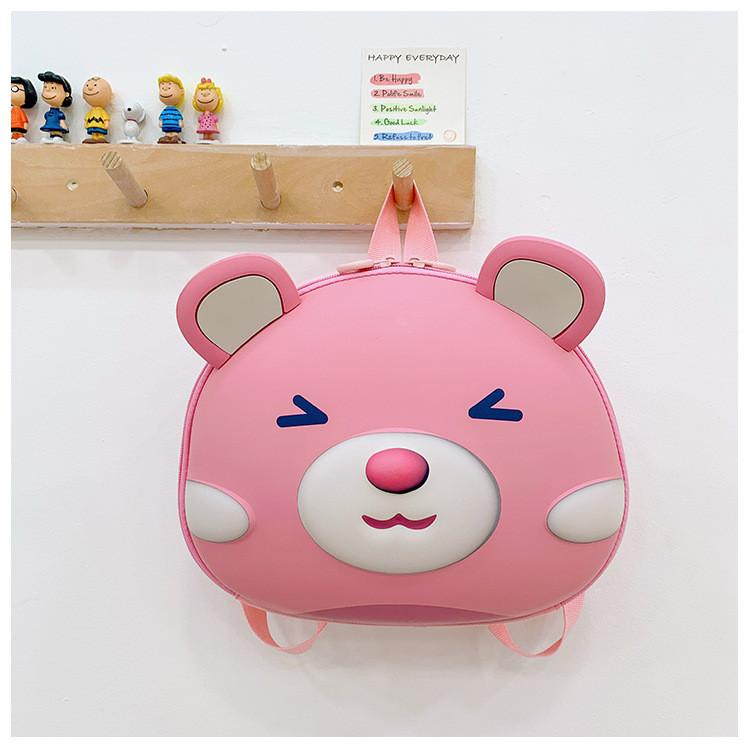 Stylish And Comfortable Kids Backpack In Lavender And Pink With Bear Design