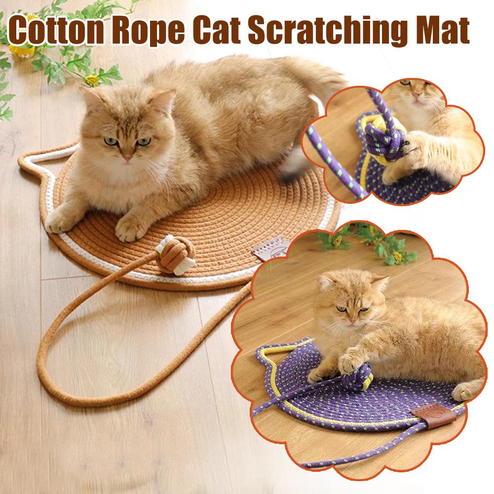 Cotton Rope Cat Scratch Pad Reusable Woven Furniture Base Pet Accessories Mat Claw Tool Protect N1S8