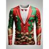 Christmas T-shirt Men's Printed Comfortable Long Sleeved Comfortable Versatile T-shirts Fashionable