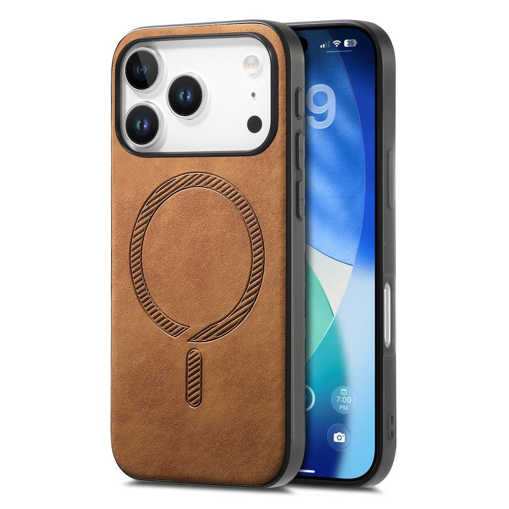 Кожаный чехол-накладка для iPhone 17 Pro с поддержкой MagSafe, чехол для телефона с приятным на ощупь покрытием