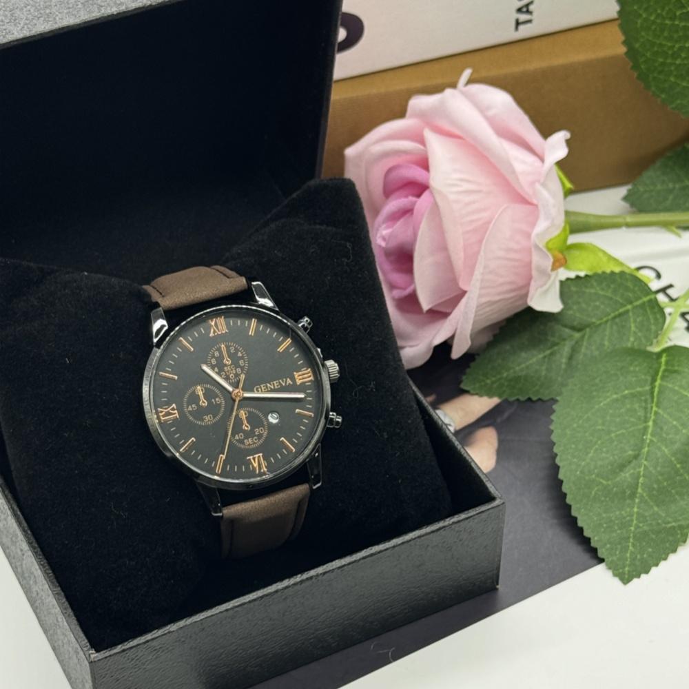 5 шт. Бизнес Роскошные часы Браслет Классический Большой Циферблат Водонепроницаемый Циферблат Минутная Шкала Коробка Входит В Комплект Для Спорта Бег На Открытом Воздухе