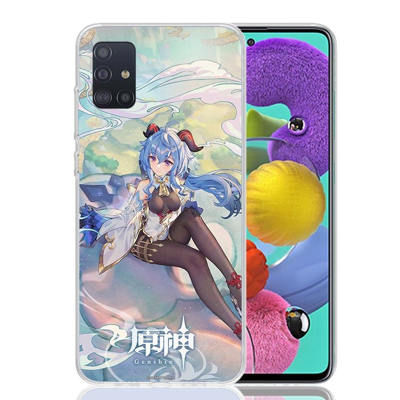 Genshin Impact Ganyu Phone Case for Samsung Galaxy A52 A51 A50S A12 A22 A32 A72 A10S A30S A31 A71 Note 20 Ultra 10 Plus S10 Gala