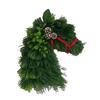 Christmas Horsehead Wreaths Holiday Garland for Mantle Weatherproof Christmas Horsehead Wreath for Wall Indoors Door Window Hang