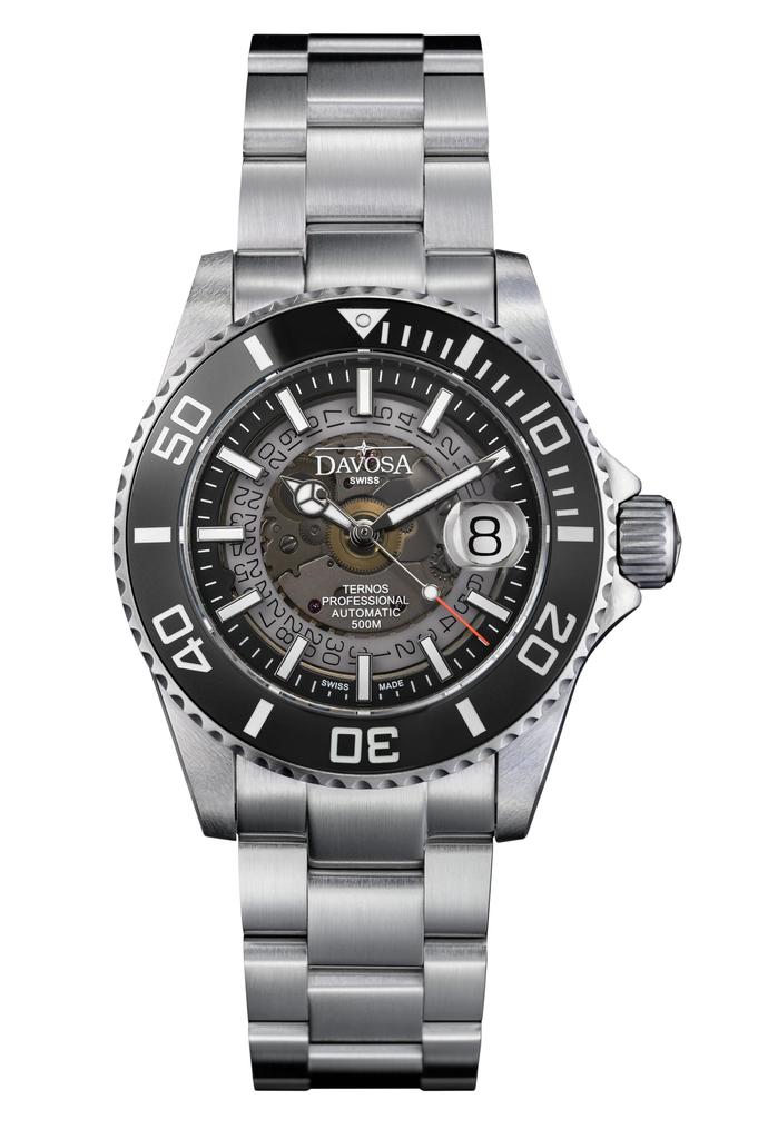 Davosa IWAWP Ternos Professional Nebulous Automatic Automatic Water Resistant To 50 ATM Watch, 161.535.50, Men's, Silver, Movement,