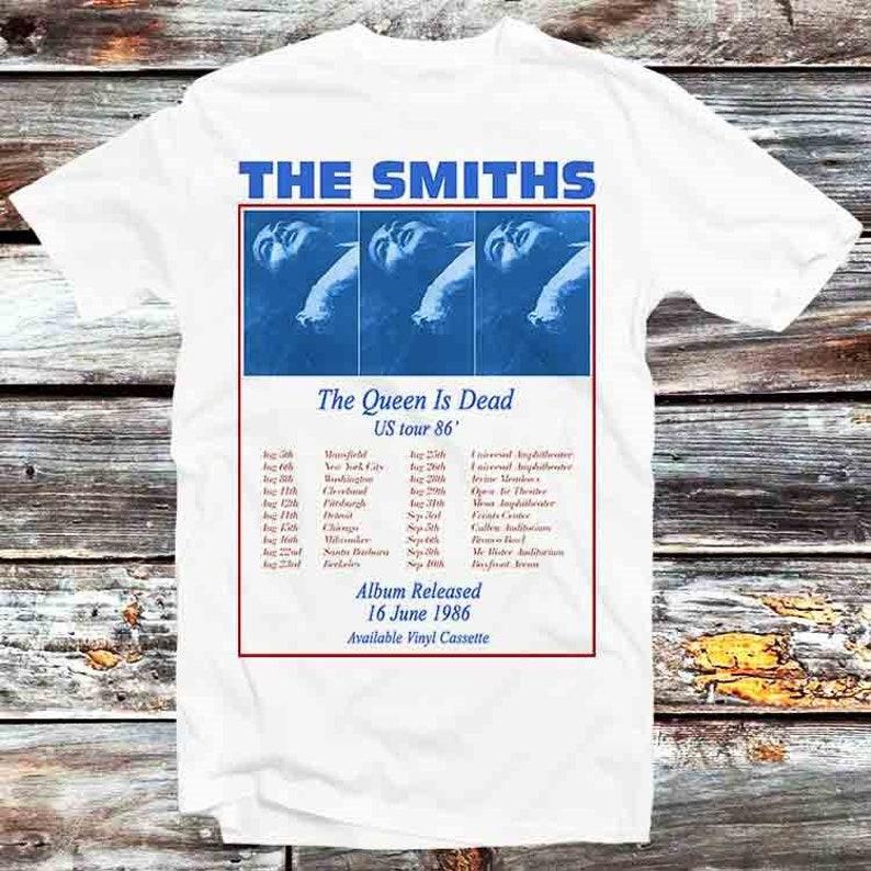 230 Gsm 100% Cotton The Smiths Us Tour 86 Queen Is Dead T Shirt Vintage Retro Cool Gift Mens Womens Unisex Cartoon Anime Top Tee B911