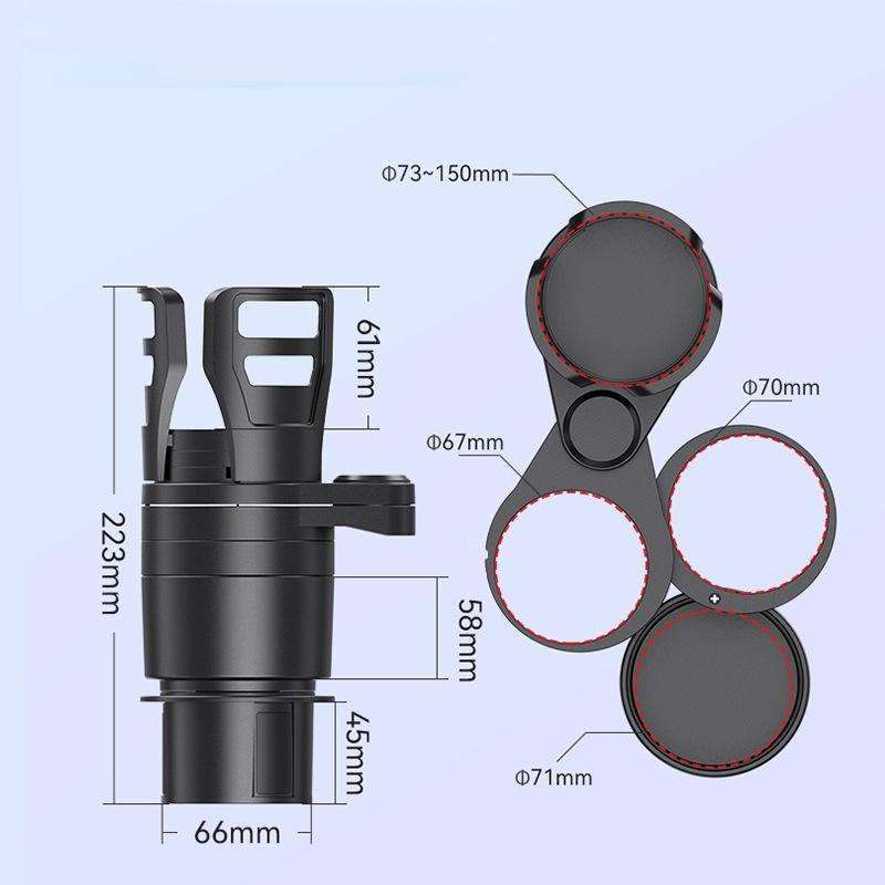 4 в 1 Многофункциональный регулируемый автомобильный держатель для чашки, адаптер-расширитель, базовый лоток, автомобильный держатель для бутылки с напитком, авто...