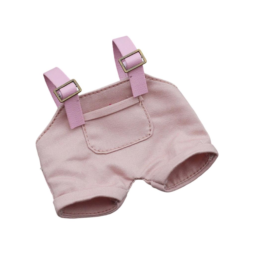 17Cm Cotton Doll Pocket Overalls For Labubu Figure Doll Plush Doll Soft Fabric Display Dressingup Accessories Outfit