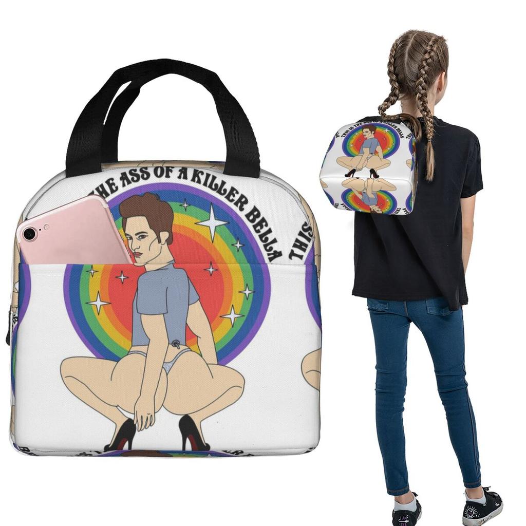 This Is The Ass Of A Killer Bella Funny Robert Pattinson Mem Insulated Lunch Bag for Women Children Food Boxes Thermal Lunch Box