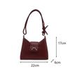 Trendy New Design Bow Armpit Handbag Solid Color PU Leather Bowknot Underarm Bag Sweet Women's Crossbody Bag CLE