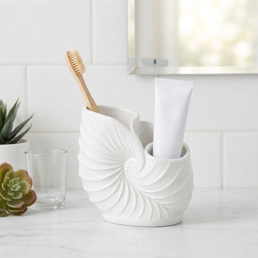 Ocean Style Toothpaste Toothbrush Rack 3 Slot Toothpaste Storage Shelf Home Decor
