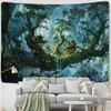 Психоделический гобелен для дома в джунглях, настенный гобелен, колдовство, богемный стиль, хиппи, тапиз, художественная эстетика, домашний декор для комнаты