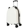 GPT Suitcase Carry Case Cat Ears Lightweight Small 1 Night 2 Nights S Size Height 54cm 35L Cute Small Zipper School Trip White [Suitcase Company]