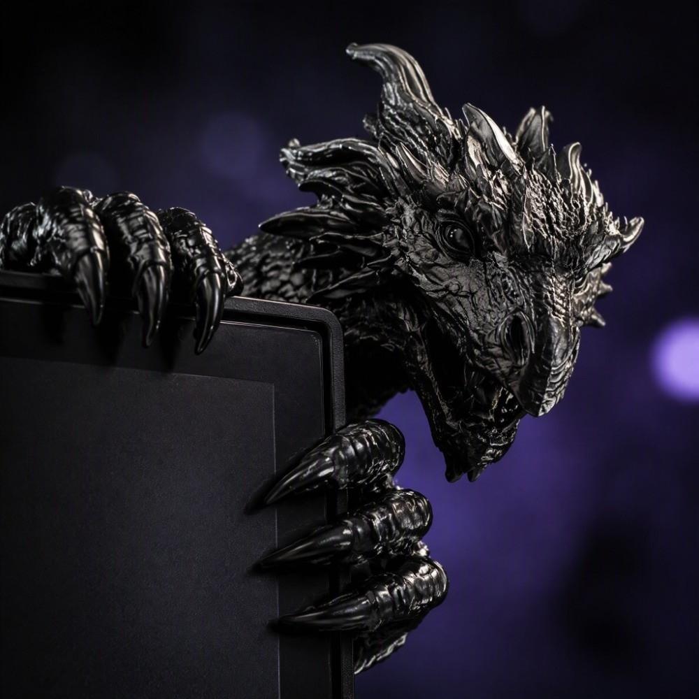 Simulated Scales Dragon Monitor Clip Figurine 3D Printed Screen Side Dragon Figurine Holiday Gift