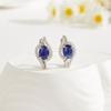 Таинственные и очаровательные серьги из серебра с натуральным сапфиром, наполненным стеклом, для женщин, подарок на годовщину