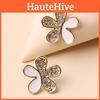 Stylish Flower Stud Earrings With Metal Finish For Womens Daily Fashion Accessory