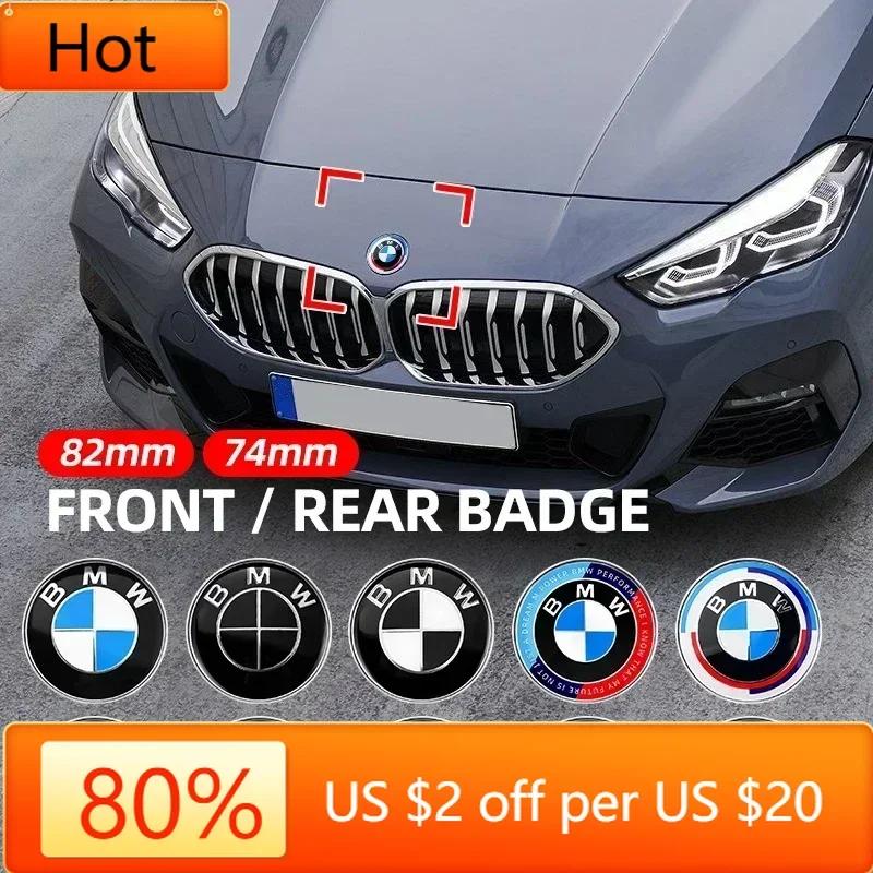 BBYX8 2025 Hots E60 1pcs 74mm 82mm Car Front Hood Emblem Rear Badge logo for BMW E87 E30 E46 E28 E34 E39 E60 F02 F18 F35 G20 G03 G05 F