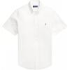 Polo Рубашка с вышивкой логотипа, на пуговицах, с коротким рукавом, мужская, белая 710850782-010