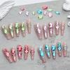 3D Nail Art  12-Grid Super-Shiny Flatback  Decorative Nail Art Adhesive Multiple Shapes Diy Nail Designs