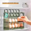 Automatic Flip-Top Egg Storage Box for Refrigerator - Side-Opening Fresh-Keeping Organizer