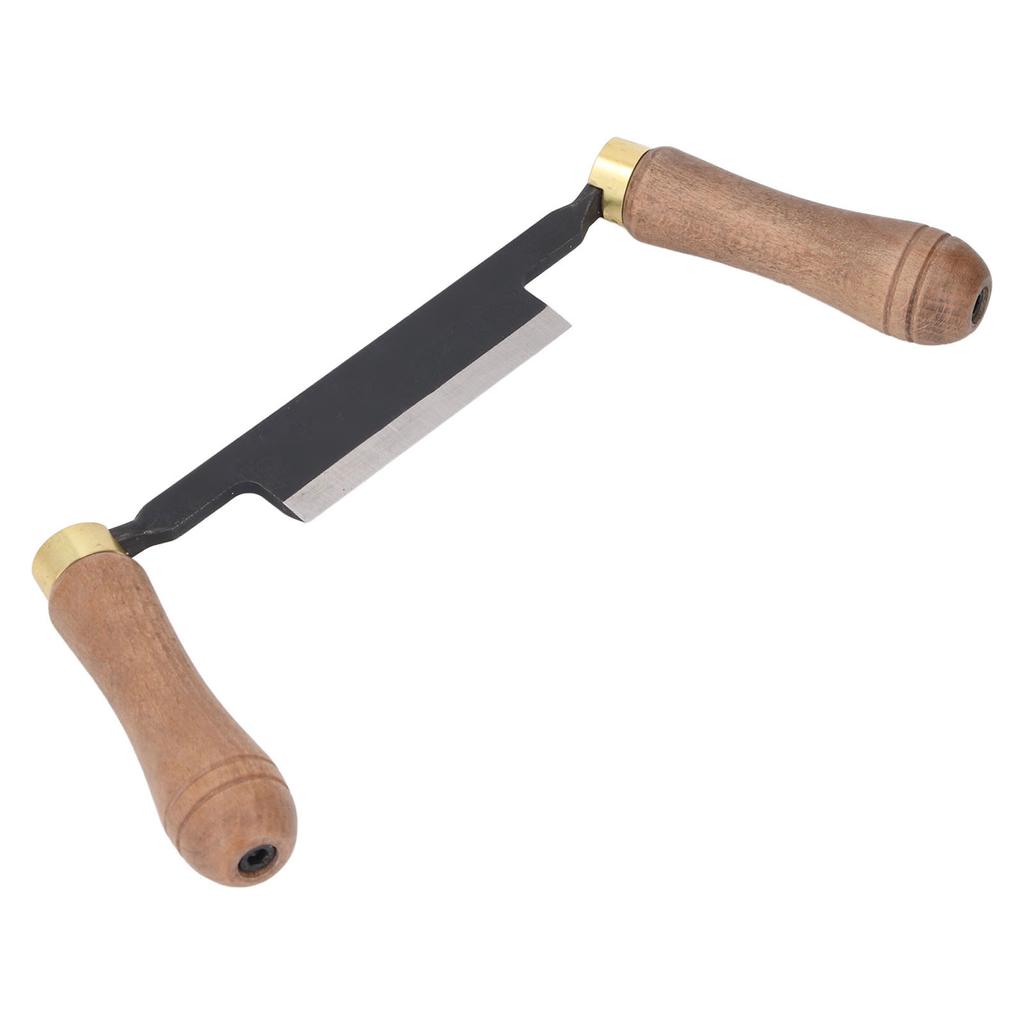 Инструмент для бритья 4 дюйма, прямой, эргономичный, с двойной деревянной ручкой, ручной инструмент для деревообработки и окорки