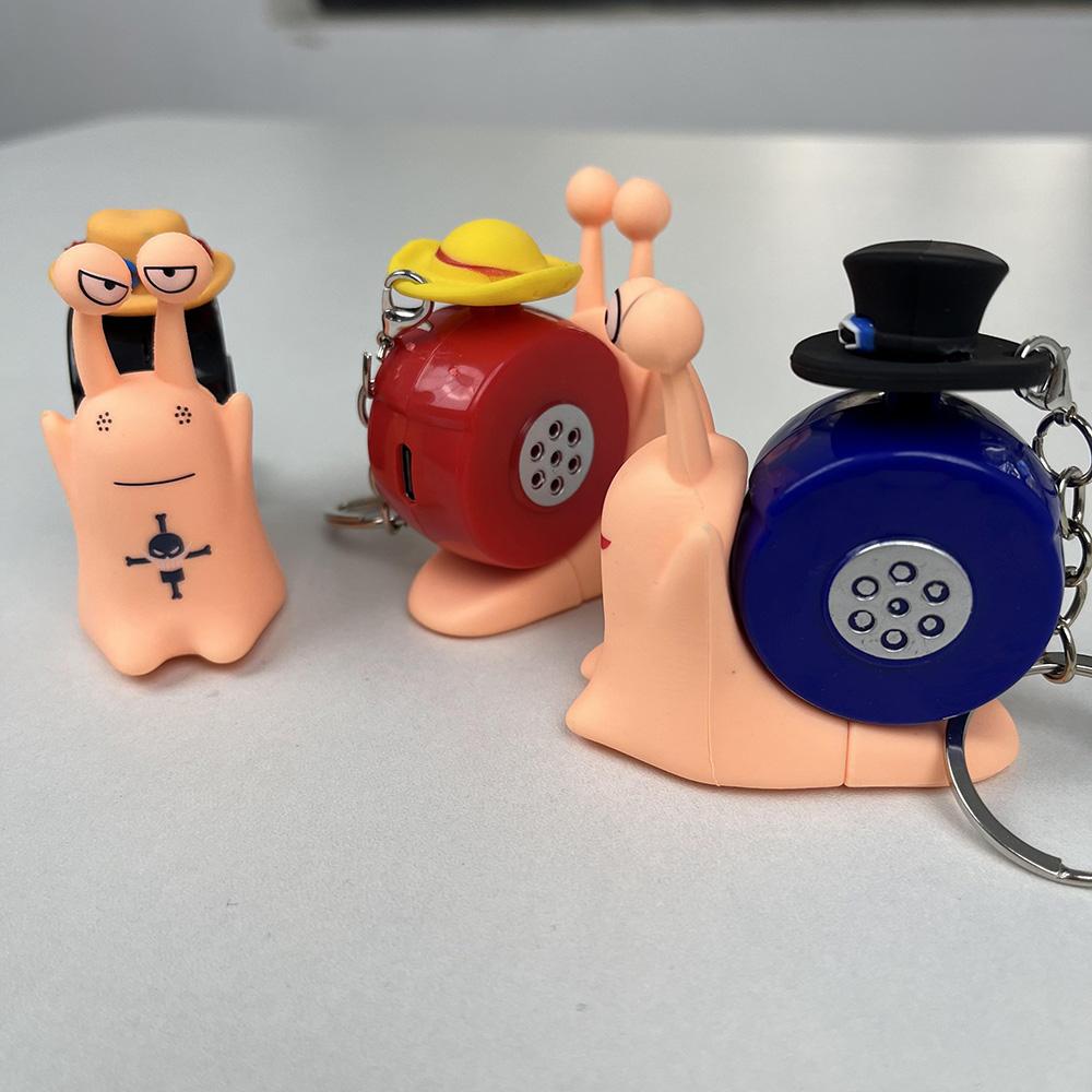 Cartoon Luffy Sabo Ace Snail Shaped Phone Can Sound Recording Toys for Children Gifts