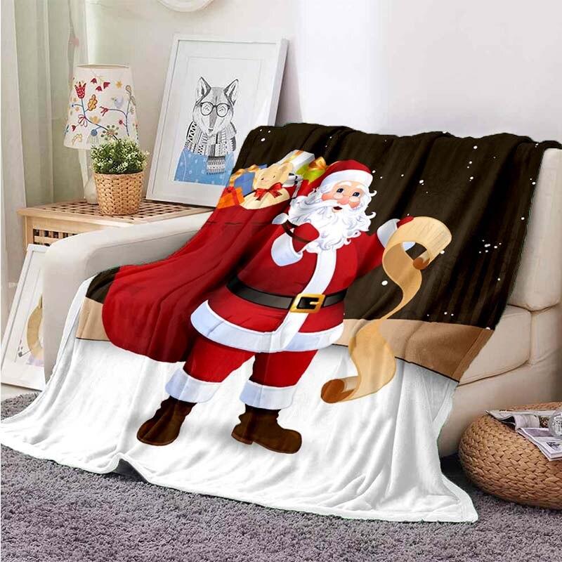 Одеяло с Рождеством, одеяла с Санта-Клаусом, одеяло со снеговиком, одеяло для сна и путешествий, Рождественский декор