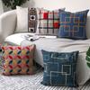 Modern Simple Light Luxury Metropolitan Model House Home Soft Decoration Nordic Geometric Embroidered Pillow Cushion Cover Core