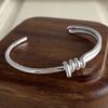 Xiaomi 100% Solid 925 Sterling Silver Metal Bracelet for Women Vintage Handmade Simple Retro Knot Bar Bracelet Birthday Gift Party