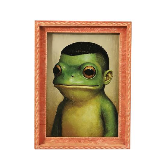 Office Whiteboard Magnet Abstract Frog Refrigerator Magnet, Framed Hairstyle Fridge Decor Home Kitchen Decoration Party Favors Collectible