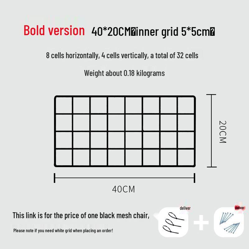 Black Iron Mesh Jewelry Photo Display Grid