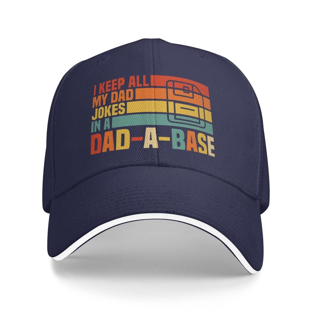 Baseball Caps I Keep All My Dad Jokes In A DadABase Fun Casquette Unisex Outdoor Summer Hats