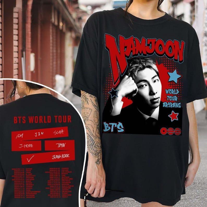 Ограниченная футболка участника K-pop бойз-бэнда 2026, K-pop толстовка, Подарок с тура BTS, Мерч с мирового тура, Ариранг K-pop Бантан, Подарок для фаната из фандома BTS