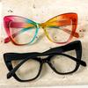 Очки с оправой «кошачий глаз», ретро-модные декоративные очки Y2K, компьютерные очки для женщин и мужчин