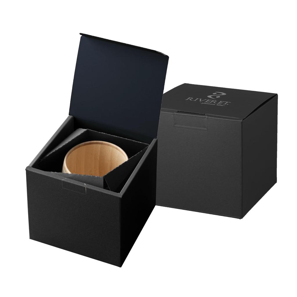 Кружка RIVERET для кофе с молоком 350 мл из бамбука, пригодная для мытья в посудомоечной машине, коричневого цвета RV-205B