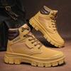 Men's Boots Fashion Motorcycle Ankle Boots High Top Casual Shoes for Men Lace Up Platform Boot Non Slip Hiking Boot Botas Hombre