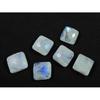 12X12 MM Natural Rainbow Moonstone Square Faceted Loose Gemstone 6 Pcs Lot RML-1009