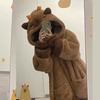 Women Men Adult Capybara Cosplay Costume Robes Kigurumi Onesie Nightgown Halloween Cartoon Pajamas Soft Christmas