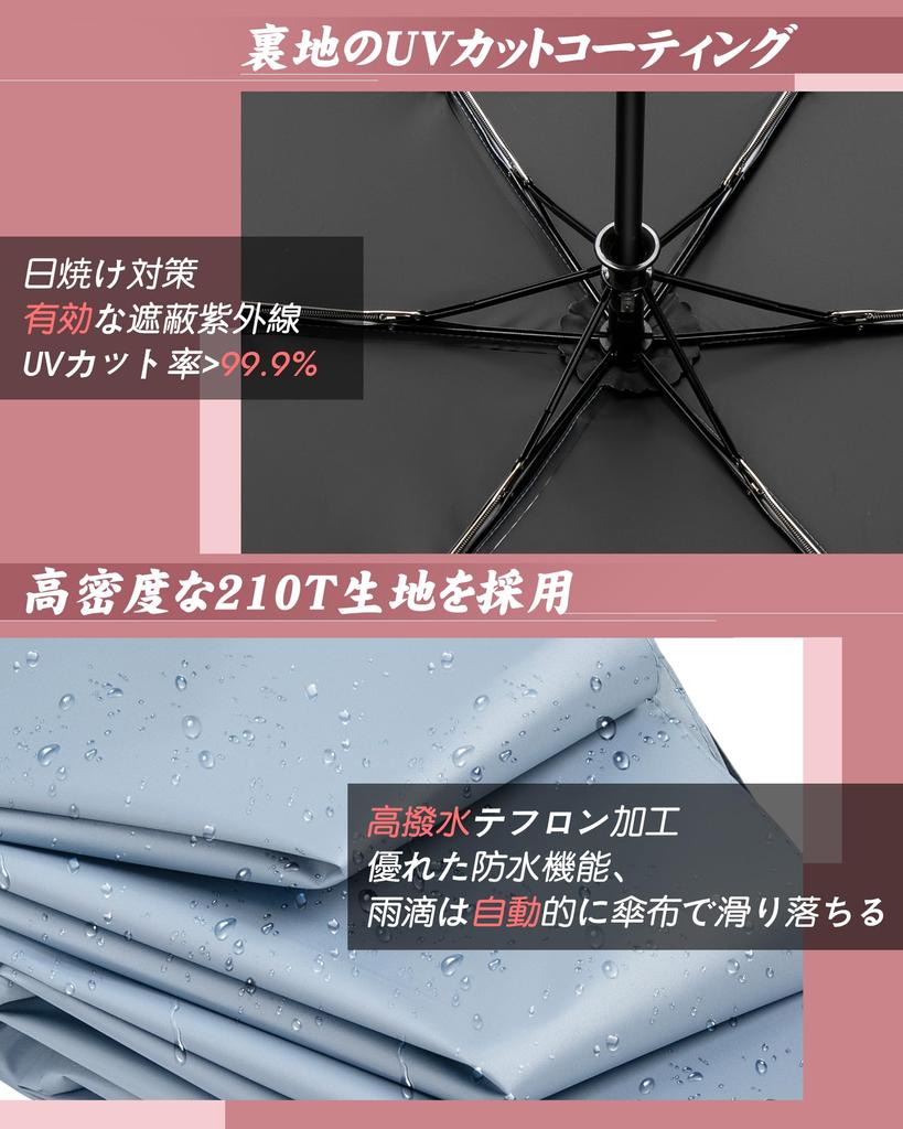 Складной зонт NINEMAX Ultra Automatic UV Light Heat для солнечной и дождливой погоды, чехол для хранения, в комплекте зонт, легкий, открывается/закрывается одним нажатием,