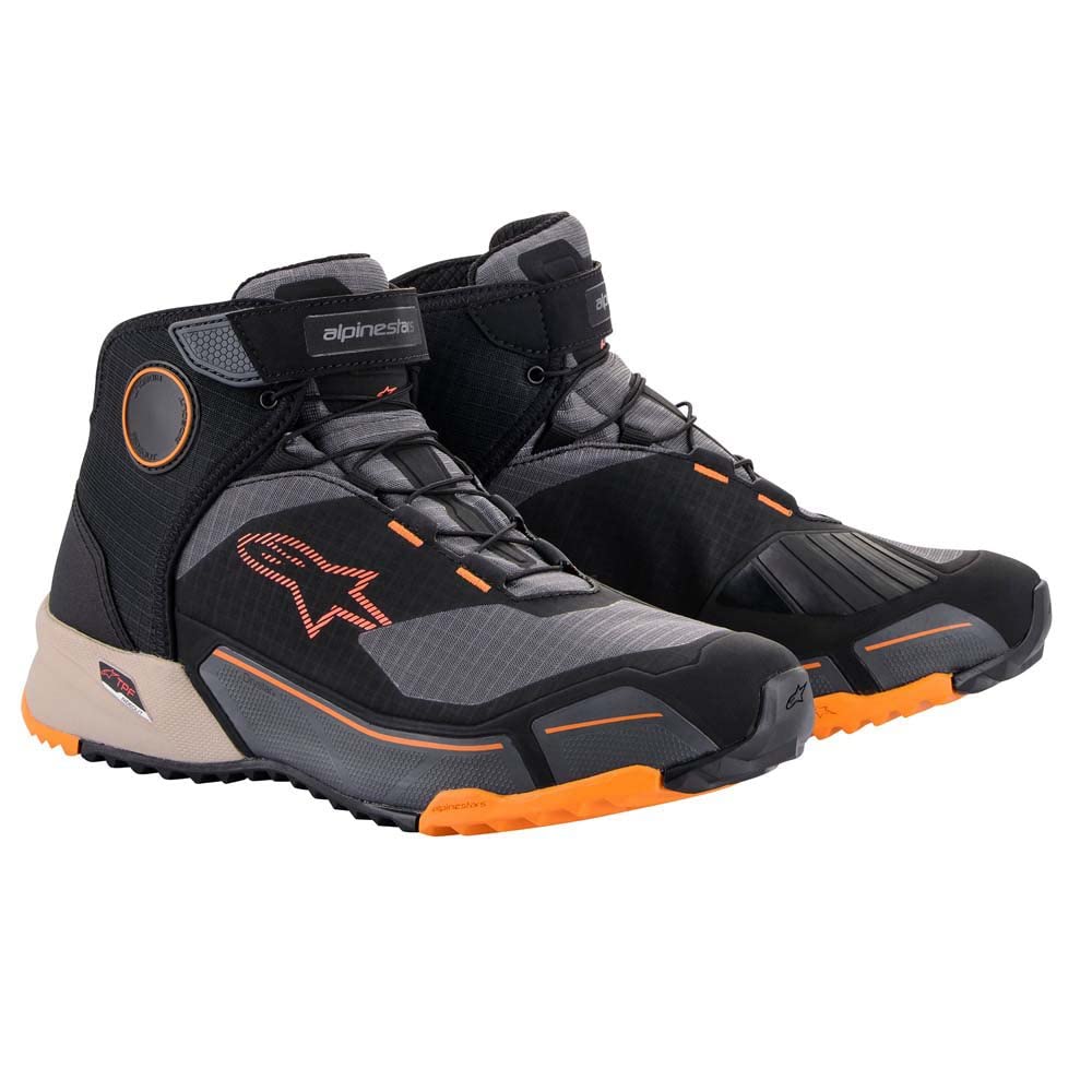 Мотоботы Alpinestars DRYSTAR 1284 ЧЕРНЫЙ СВЕТЛО-КОРИЧНЕВЫЙ ОРАНЖЕВЫЙ US CR-X 8/25.5см (Номер модели 2611820)