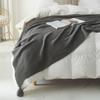 Nordic Knitted Blanket Solid Color Fringed Blanket Anti-pill Throw Blanket with Tassels for Home Decor Bed Sofa Travel
