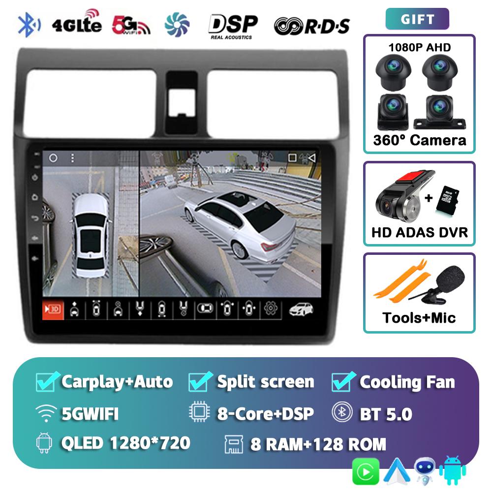 Android 14 Carplay Auto For Suzuki Swift 2003-2010 2 Din Car Radio Multimidia Video Player GPS Navigation Stereo Head Unit Audio