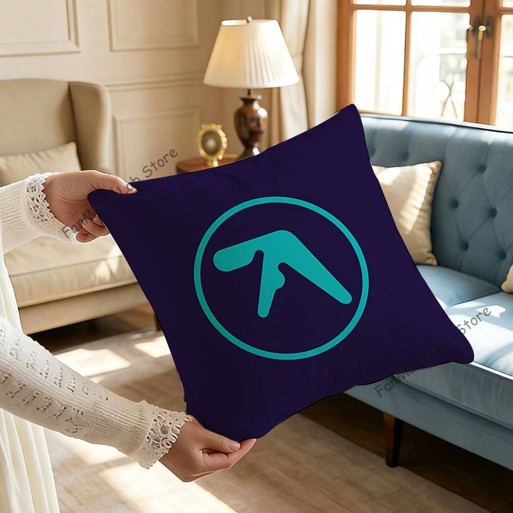 Панк Логотип Aphex Twin Наволочка Наволочка Подушка Плюшевый Мальчики Девочки Мультфильм Аниме Кавайи Декор Детский День Рождения Милые Подарки